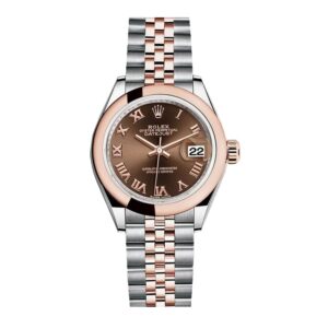 278341rbrchocolategold.jpg Rolex Datejust 278341RBR Everose Gold and Chocolate with Diamond Dial Jubilee Replica