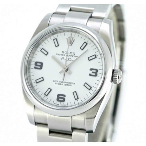Rolex-Air-King-Stainless-Steel-Replica-Left.jpg Rolex Air King Stainless Steel White Dial 114200 Replica