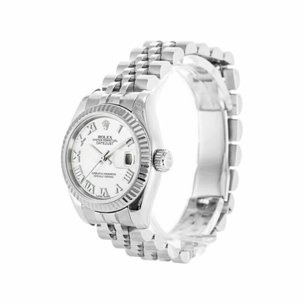 Rolex-Datejust-White-Roman-Numeral-Replica-Left.jpg Rolex Datejust 179174 White Roman Numeral Dial Replica