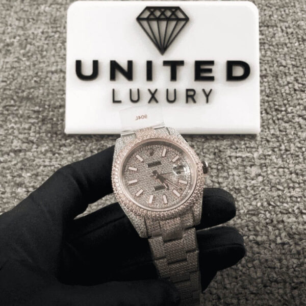 fully-iced-out-rolex-replica-4.jpg Rolex Datejust Two Tone Jubilee Fully Iced Out 126303 Replica