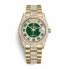 rolex-1-1-1.jpg Rolex Datejust Yellow Gold Green Dial Iced out 118348 Replica
