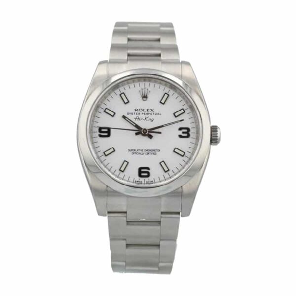 rolex-air-king-stainless-steel-114200.jpg Rolex Air King Stainless Steel White Dial 114200 Replica