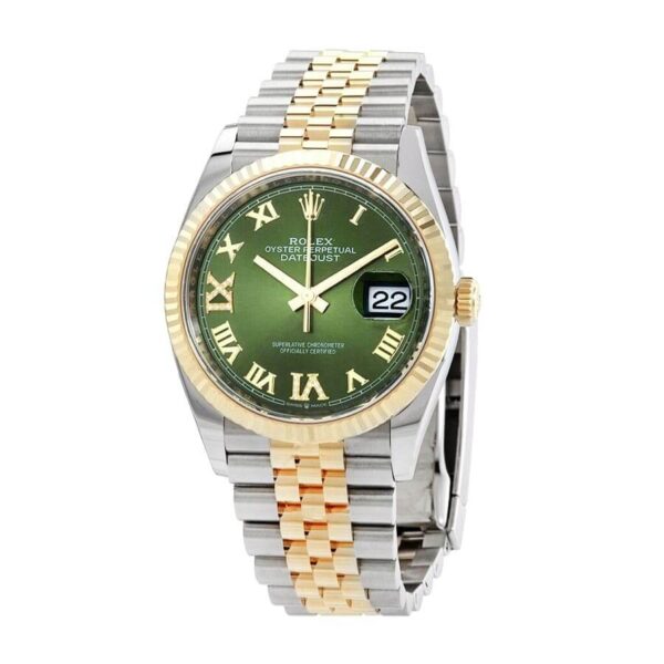 rolex-datejust-126283rbr-yellow-gold-steel-green-dial-replica.jpg Rolex Datejust 126283RBR Green Roman Dial Replica