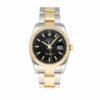 rolex-datejust-36-black-roman-numeral-dial-watch-116a231-jubilee-replica.jpg Rolex Datejust Yellow Gold Black Dial 116203 Oyster Replica