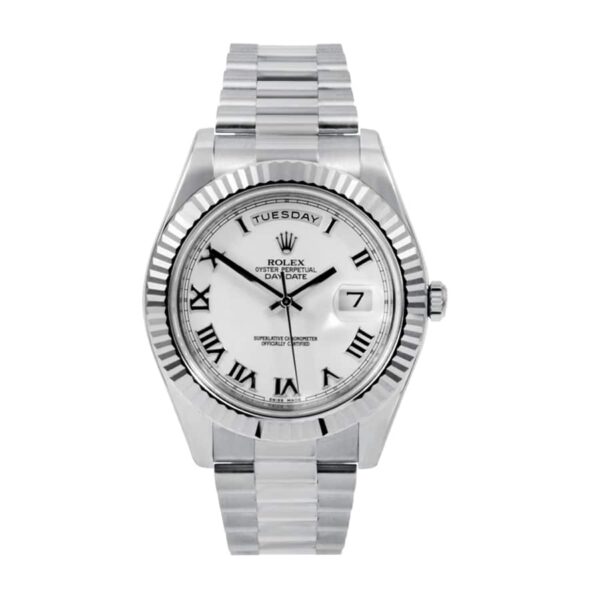 rolex-day-date-ii-218239-replica-3.jpg Rolex Day-Date Roman White Dial Replica