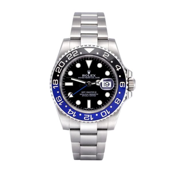 rolex-gmt-master-ii-black-dial-stainless-steel-mens-watch-116710blnr.jpg Rolex GMT-Master II Black Dial Batman Bezel 116710BLNR Oyster Replica