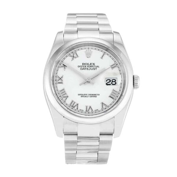 rolex-roman-replica-1.jpg Rolex Oyster Perpetual Datejust White Dial 116200 Replica