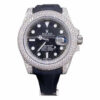 rolex-submariner-flex-rubber-strap-iced-out-bezel-40mm-1163363.jpg Rolex Submariner 116336 Black Dial Diamond Bezel Replica