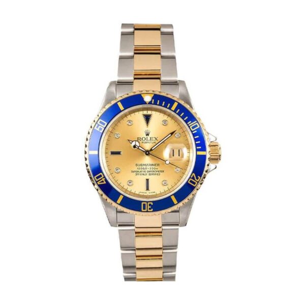 rolex-submariner-two-tone-stainless-steel-gold-diamond-16613-replica.jpg Rolex Submariner Serti Two Tone Stainless Steel Gold Diamond 16613 Replica