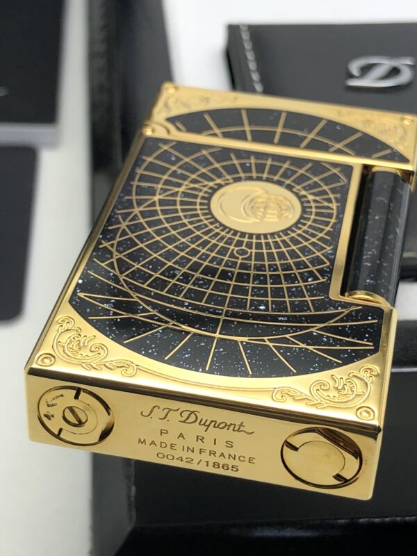 13404474392126817 S.T.Dupont Chinese Lacquer Palladium-Plated Star Compass Limited Edition Langsheng Inflatable Boutique Lighter 16151