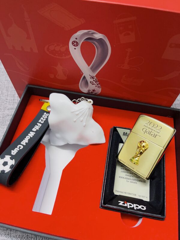 13404819328657079 2022 Qatar World Cup Zippo Limited Edition Windproof Gas Lighter Replica