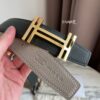 Hermes-H AU CARRE BELT BUCKLE & REVERSIBLE LEATHER STRAP