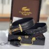 13406028191903232 Gucci Crocodile Belly Boned Leather Seamless Belt