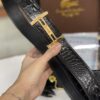 13406028192835947 Gucci Crocodile Belly Boned Leather Seamless Belt