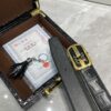 LV Genuine Crocodile Belly Bone Leather Seamless Belt