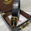 LV Genuine Crocodile Belly Bone Leather Seamless Belt
