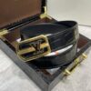 LV Genuine Crocodile Belly Bone Leather Seamless Belt
