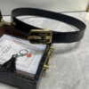 LV Genuine Crocodile Belly Bone Leather Seamless Belt