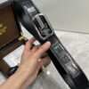 LV Genuine Crocodile Belly Bone Leather Seamless Belt
