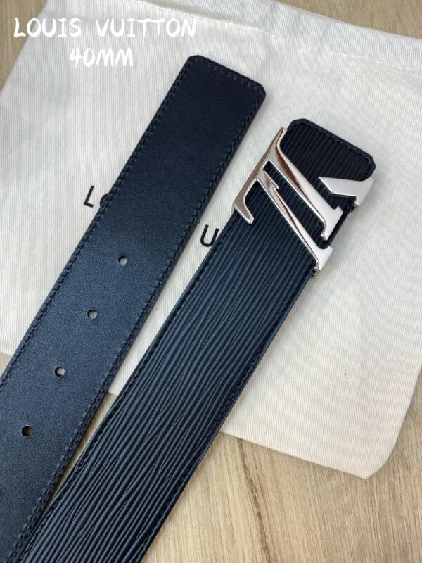 Replica LV top-grain corrugated cowhide leather belt