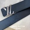 Replica LV top-grain corrugated cowhide leather belt