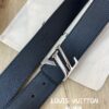 Replica LV top-grain corrugated cowhide leather belt