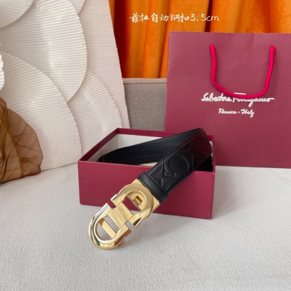 Replica Salvatore Ferragamo Embossed Calfskin Belt