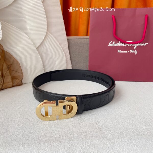 Replica Salvatore Ferragamo Embossed Calfskin Belt
