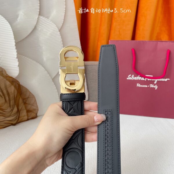 Replica Salvatore Ferragamo Embossed Calfskin Belt