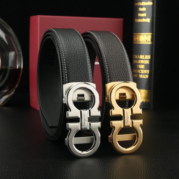 Replica Salvatore Ferragamo Pebbled Leather Belt
