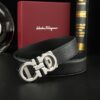 Replica Salvatore Ferragamo Pebbled Leather Belt