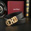 Replica Salvatore Ferragamo Pebbled Leather Belt