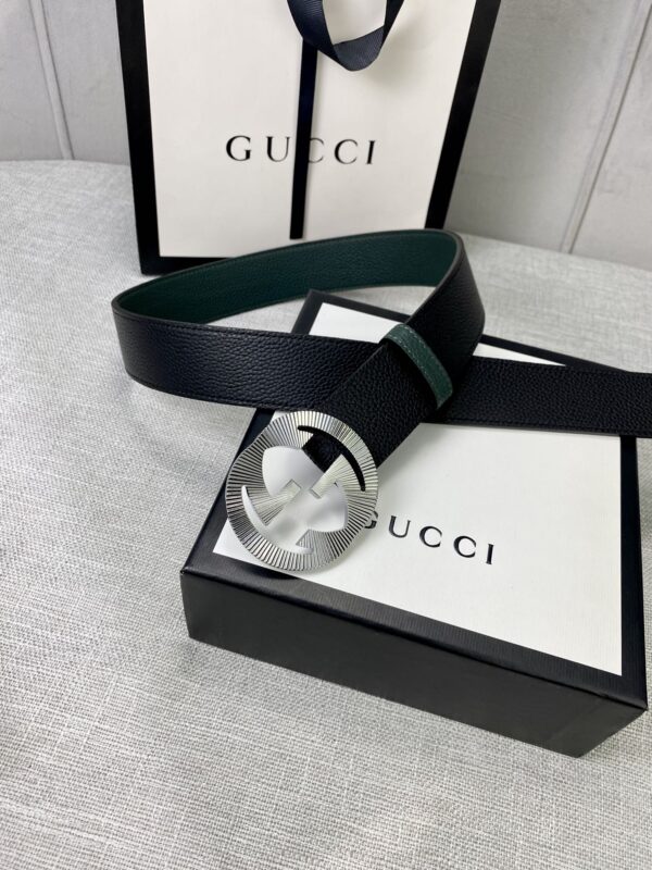 13406202887538113 Gucci Two-Color Leather Belt Replica