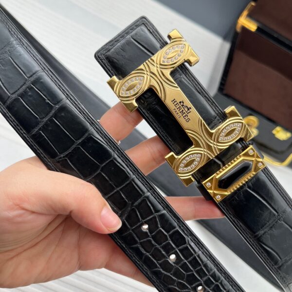 Hermès Original Replica Crocodile Skin Belt Series