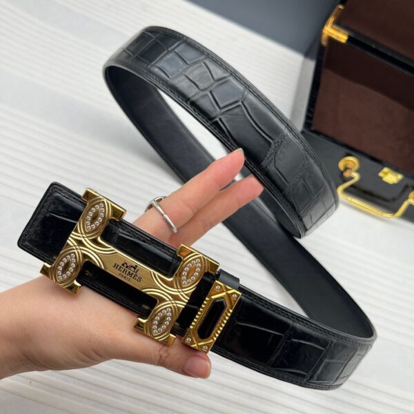 Hermès Original Replica Crocodile Skin Belt Series