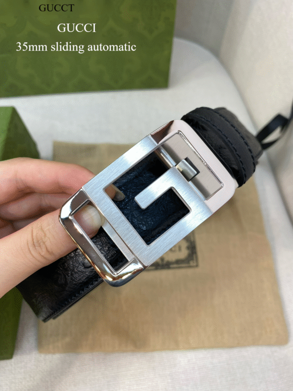 Replica GUCCI Leather Belt With Ostrich Pattern