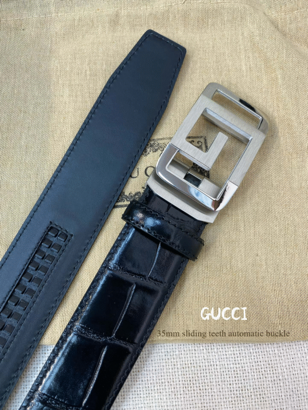 Replica GUCCI Crocodile-print Leather Belt