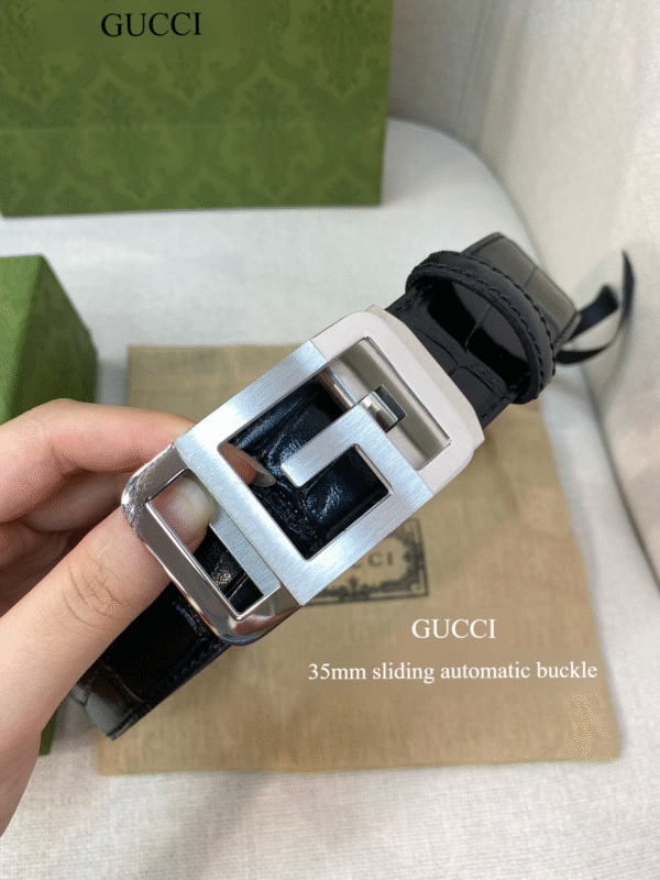 Replica GUCCI Crocodile-print Leather Belt