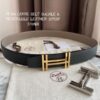 Hermes-H AU CARRE BELT BUCKLE & REVERSIBLE LEATHER STRAP