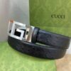 Replica GUCCI Leather Belt With Ostrich Pattern