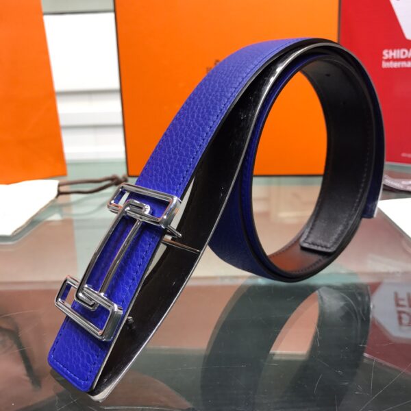 Hermes Two-Tone Laser-Engraved Belt Replica