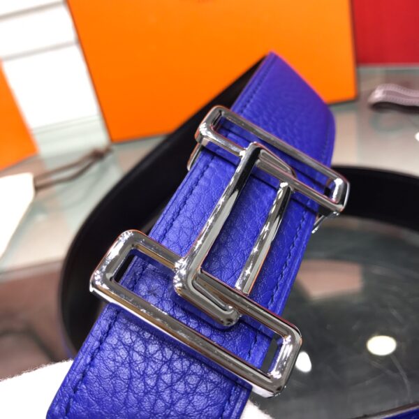 Hermes Two-Tone Laser-Engraved Belt Replica