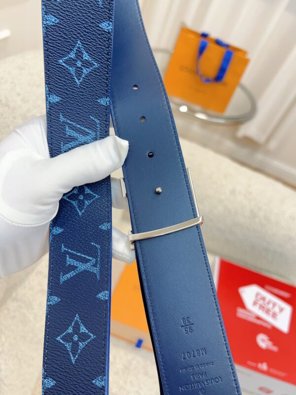 13406718005573144 Replica Blue Louis Vuitton Monogram Canvas Belt