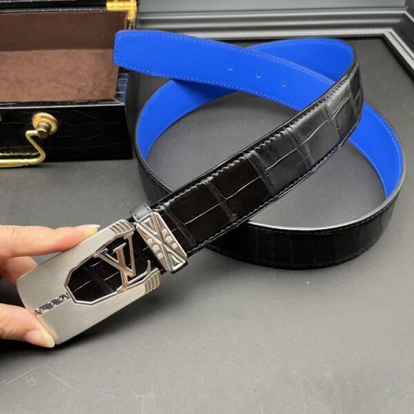 Replica Louis Vuitton Alligator Leather Belt