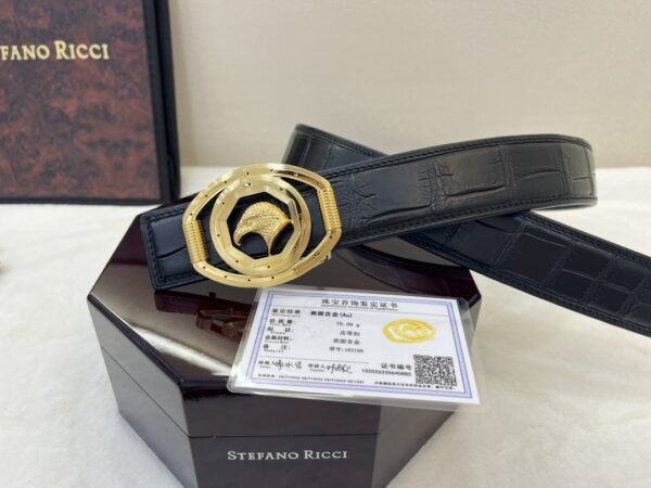 Stefano Ricci Crocodile Leather Men's Belt Replica