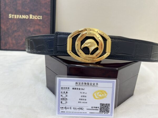 Stefano Ricci Crocodile Leather Men's Belt Replica