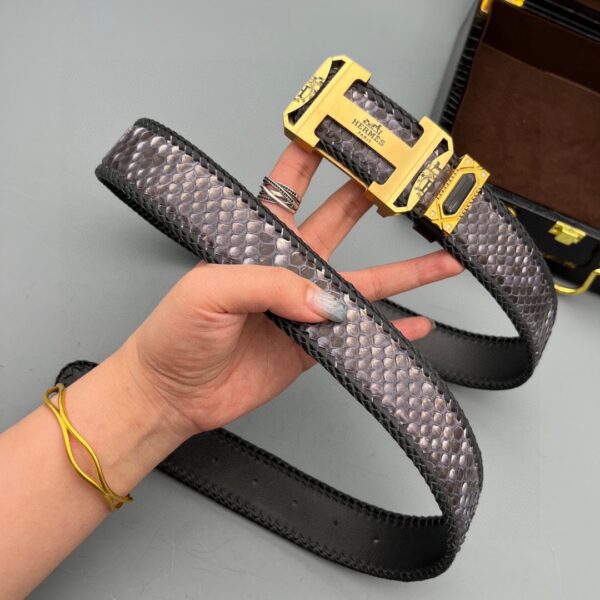 Replica Hermes Python Leather Belt