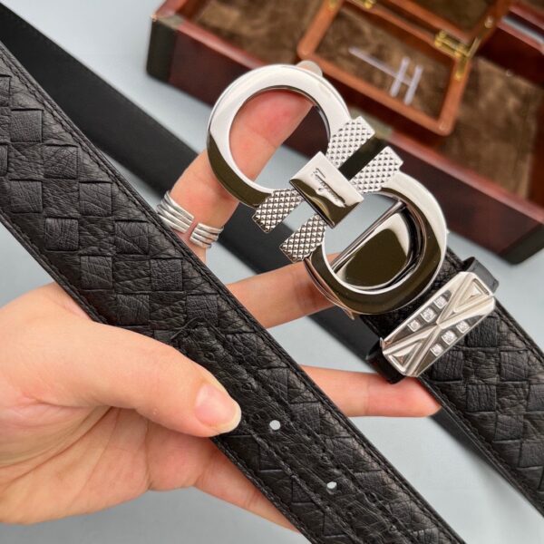 Ferragamo Ostrich Leather Belt Replica