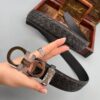 Ferragamo Ostrich Leather Belt Replica
