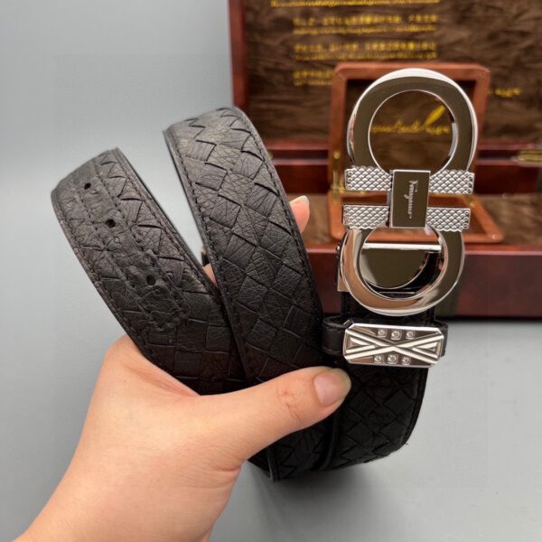 Ferragamo Ostrich Leather Belt Replica